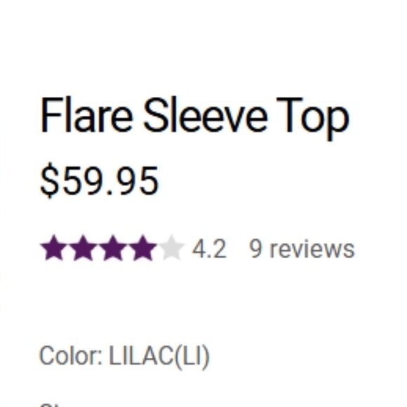 Lascana Lilac soft--fine knitted top with back open lacing and trumpet sleeves - Picture 3 of 6